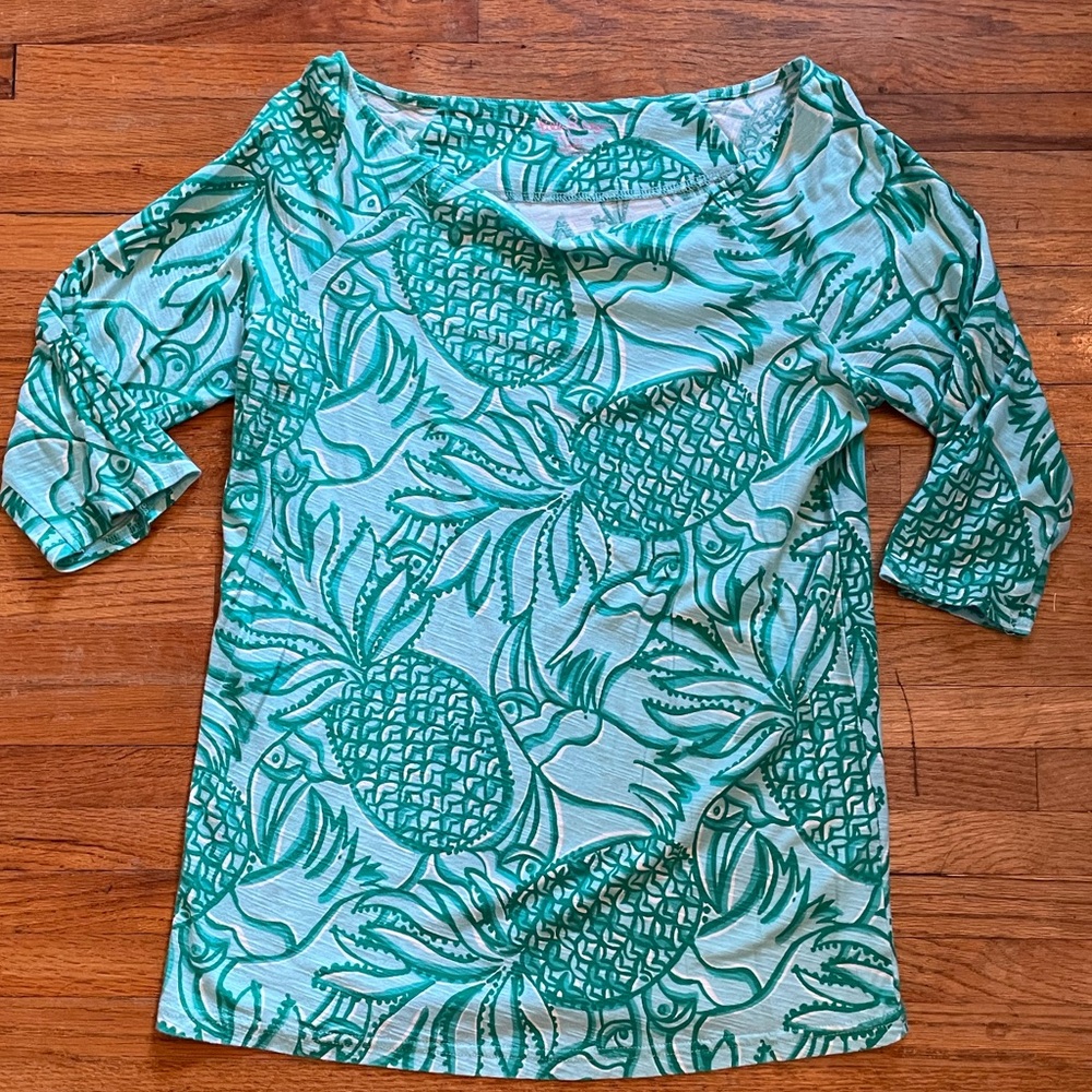 Lilly Pulitzer Toucan Tango Boatneck Top - Size Large